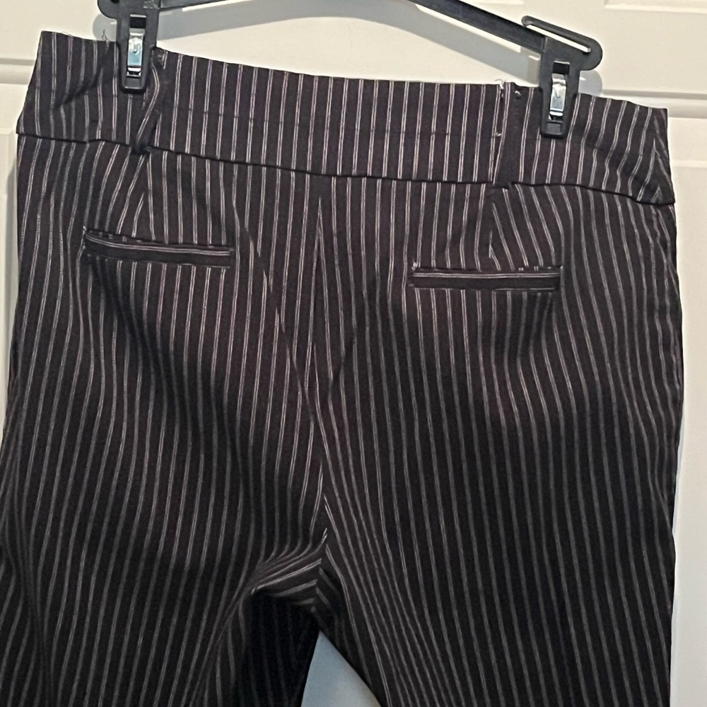 Flirtatious Black Pinstripe Women's Pants - Picture 5 of 5